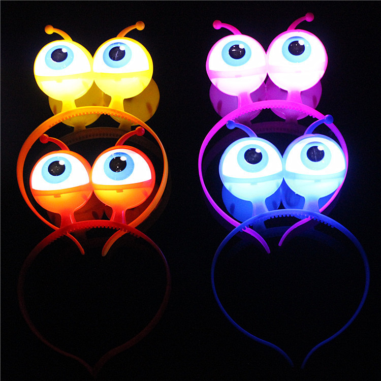 Diadema LED con ojos extraterrestres – efecto luminoso, ideal para Halloween
