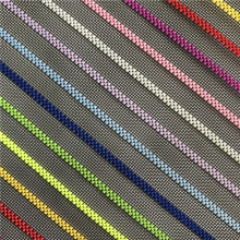 现货供应小方格尼龙底十色彩条网眼布箱包辅料手袋面料多种开发