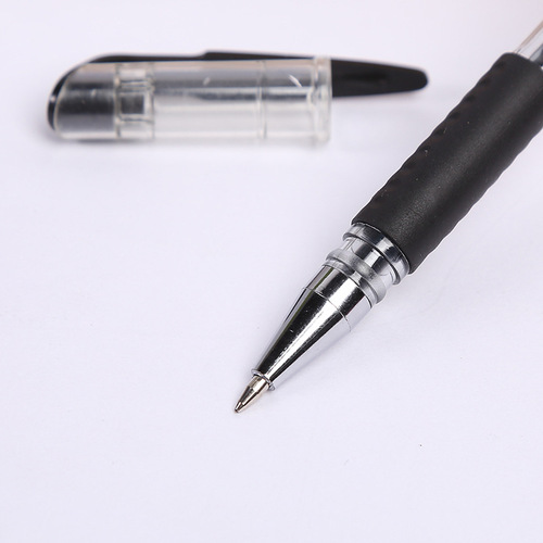 Factory Direct Sales Black Neutral Pen Office Supplies Student Stationery Signature Pen Bullet Tip Simple Pack Water-based Pen 0.5