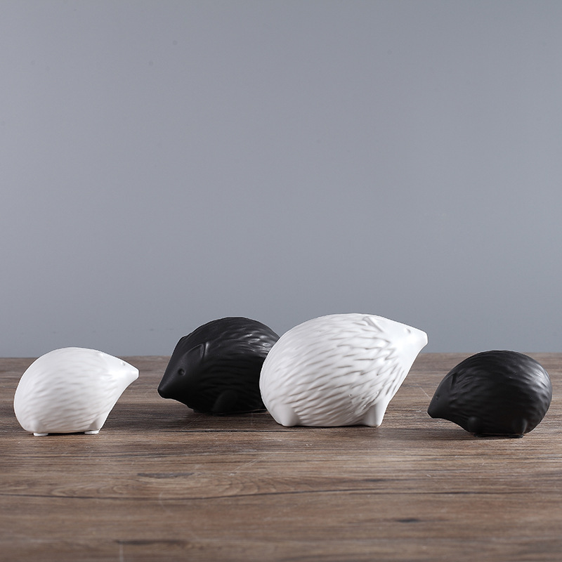 Nórdico pequeño erizo decoración del hogar moda moderna simple cerámica artesanía creativa al por mayor
