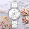 Ceramics, waterproof fashionable quartz watch, Korean style, wholesale