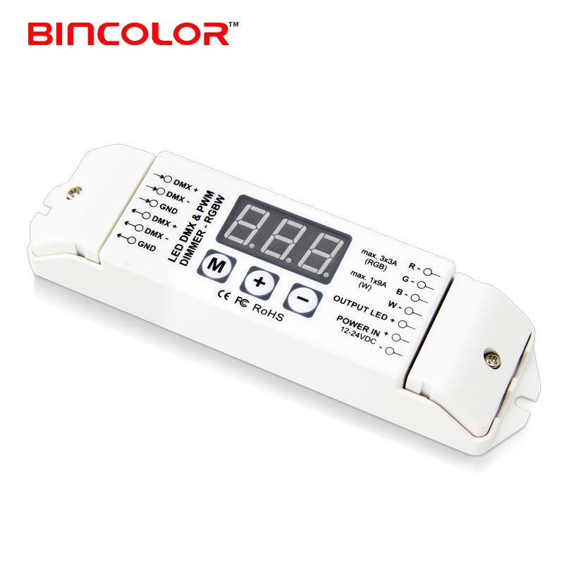 DMX decoder, with a digital tube display, RGBW decoder, 4 -channel DMX decoder, lamp solution