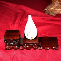 Wholesale solid wood high and low bases, root carvings, round tea sets, jade hidden stone bases, wooden bases, small ornaments wooden holders