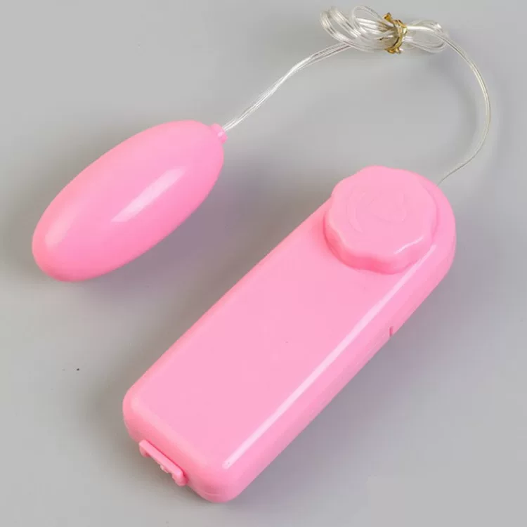 Vibrating egg, single wired remote with indicator light, compact pink adult toy