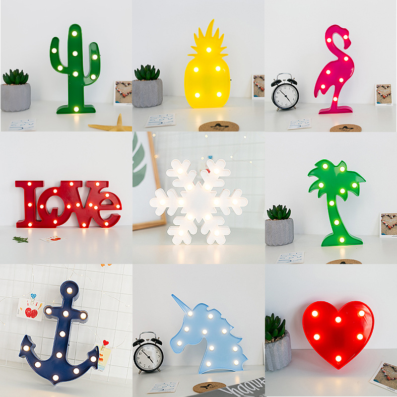 INS decorative LED little love fire bird lamp Christmas tree star…