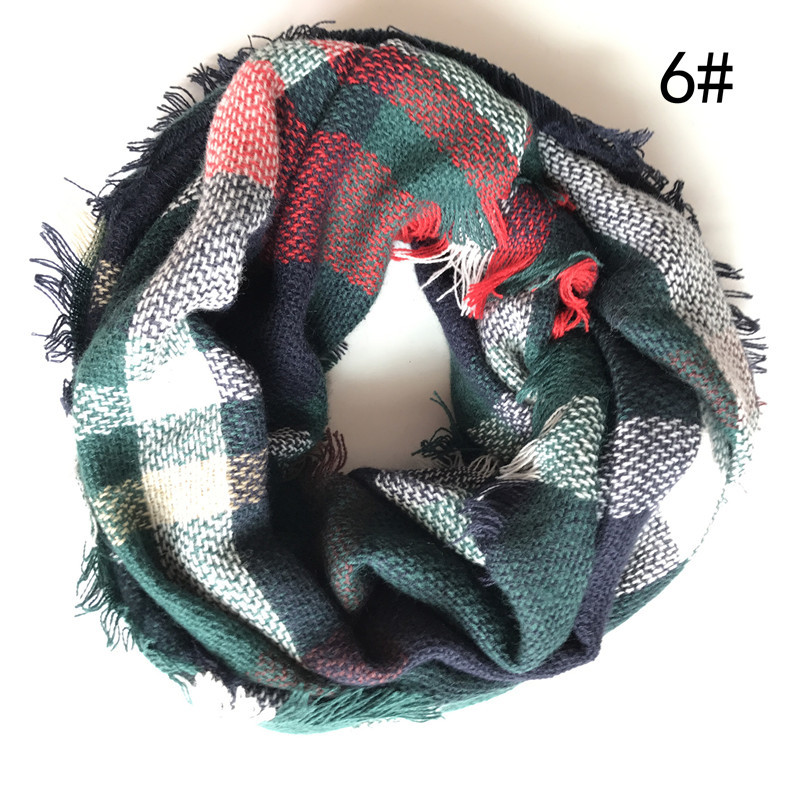 Écharpe à carreaux unisexe avec écharpe à carreaux colorée_voghion.com