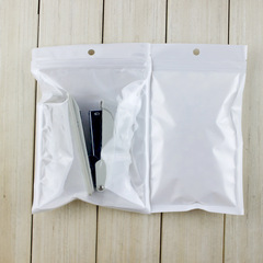 7.5 x 12 Pearlized Film Double-Sided Bone Bags, Thickened White Zip-Lock Bags, Small & Durable Plastic Packaging Pouches for Accessories