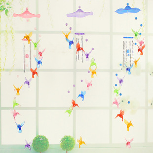 Wind chime ornaments creative home decoration craft gifts metal aluminum tube plastic pendant pastoral cross-border supply