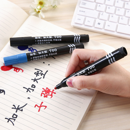 Oily single-head indelible marker, black marker, hook pen, signature pen, thick-head marker