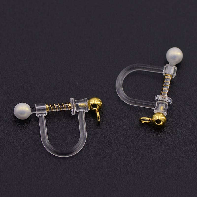 Ear-free Painless Earrings DIY Earrings Accessories with Hanging Ring Hanging Earrings Spring Resin Ear Clip