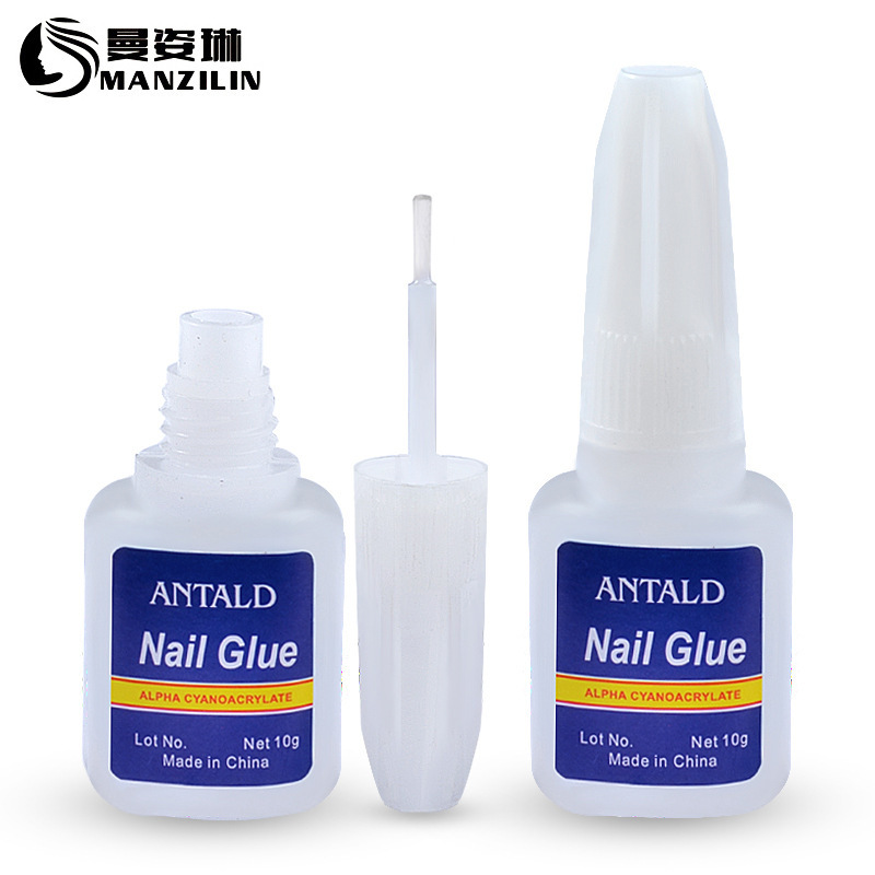 Cross-border nail supplies wholesale nail glue 10g blue bottled with brush glue nail fake glue Cross-border nail supplies wholesale nail glue 10g blue bottled with brush glue nail fake glue