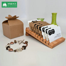 实木底座名片台历日历架客厅摆件卡片座桌面便签品木制手工木艺