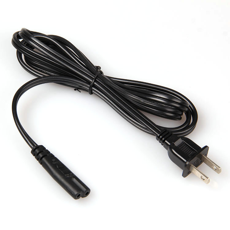 永睿生产美国C7插头线 二芯18AWG八字尾插头电源线 带插头电源线