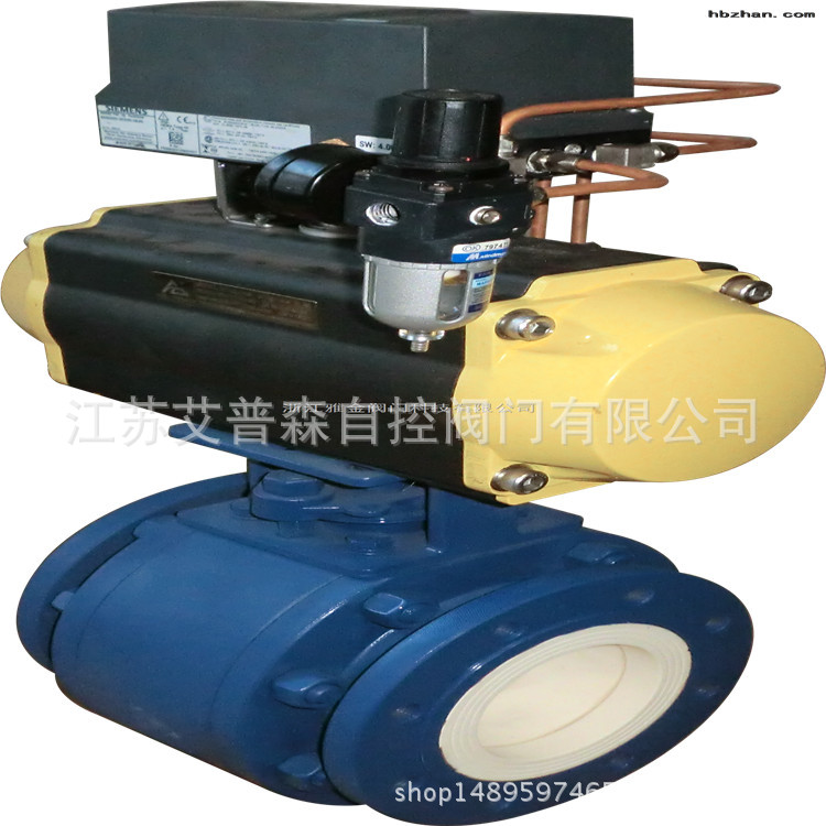 气动搪瓷球阀TQ41C-16C 调节型气动搪瓷耐磨球阀TQ41C-16C