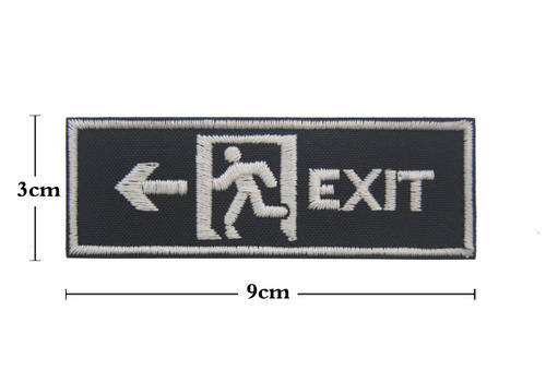 Luminous Cat Escape Velcro Badge Military Fans Outdoor Tactical Backpack Safety Exit Sign Badge Morale Badge