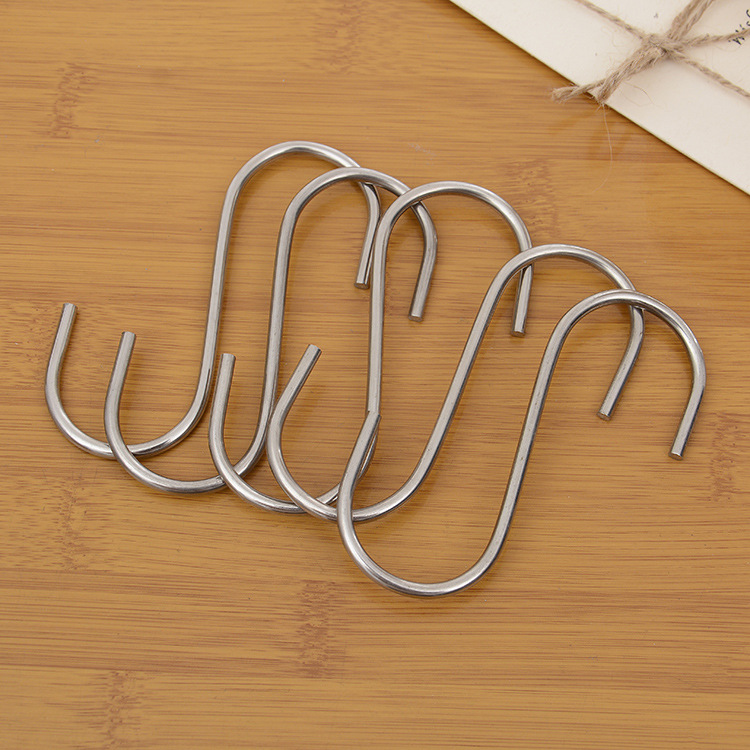S-shaped hook integrated non-magnetic stainless steel hook load-bearing door bathroom kitchen ordinary hook single hook