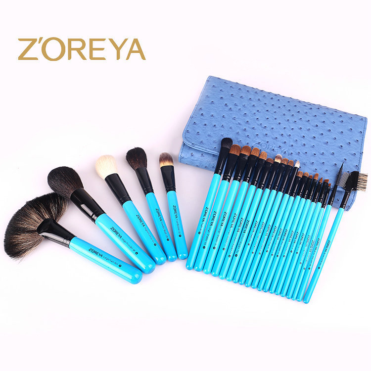 Zhuolya profesional herramientas de belleza mango de palo de rosa de pelo animal cepillo de maquillaje Fundación cepillo de sombra de ojos 26 traje de lana