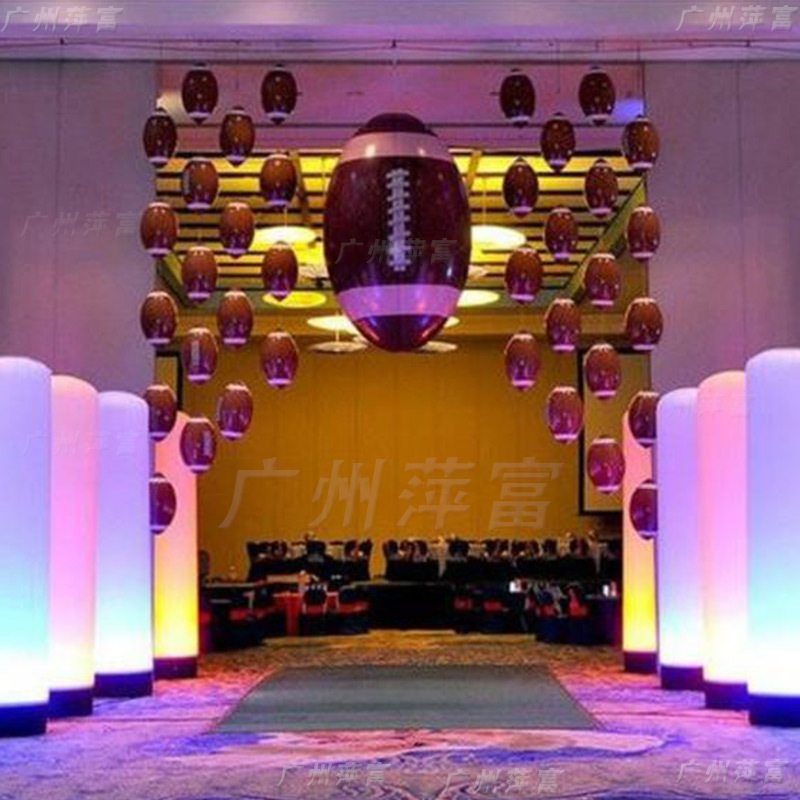 充气印刷广告灯柱 LED灯光立柱 led灯充气广告柱活动展览商场美陈