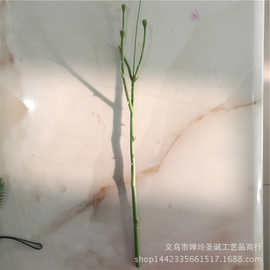 仿真花枝头 46厘米三叉百合枝 仿真百合花枝 人造花枝杆配件批发
