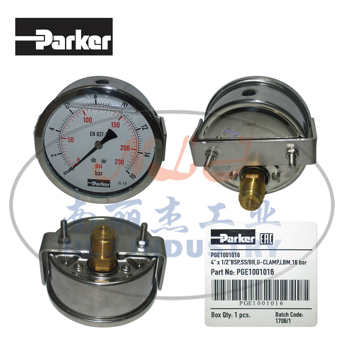 PGE1001016压力表Parker(派克)