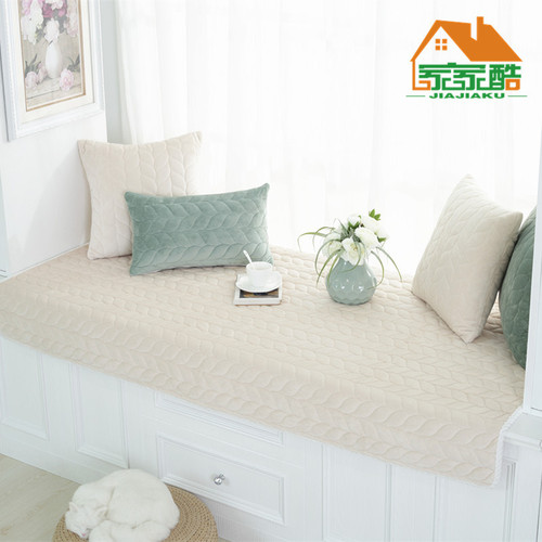 Modern simple crystal velvet plush window sill bay window mat non-slip bedroom tatami mat balcony mat factory direct sale