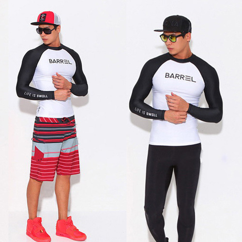 Men's Professional Diving Suit, Separate Sun Protection Swimsuit, Quick-Drying Long Sleeve Surfing Suit, Swimming Vacation Set