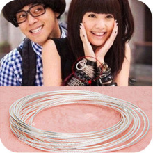 韩版时尚镀银手镯 磨砂九连环细手环 义乌小商品批发市场饰品货源