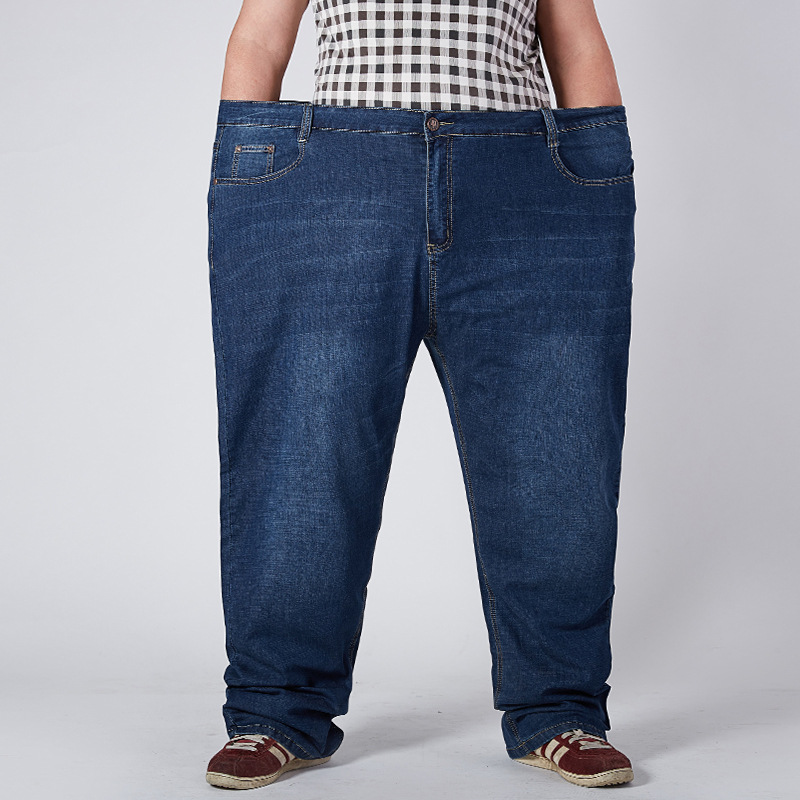 大码男装牛仔裤肥佬加肥加大弹力牛仔大号宽松牛仔Big Size Jeans