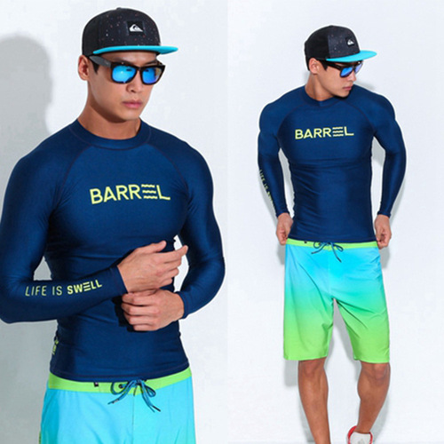 Men's Professional Diving Suit, Separate Sun Protection Swimsuit, Quick-Drying Long Sleeve Surfing Suit, Swimming Vacation Set