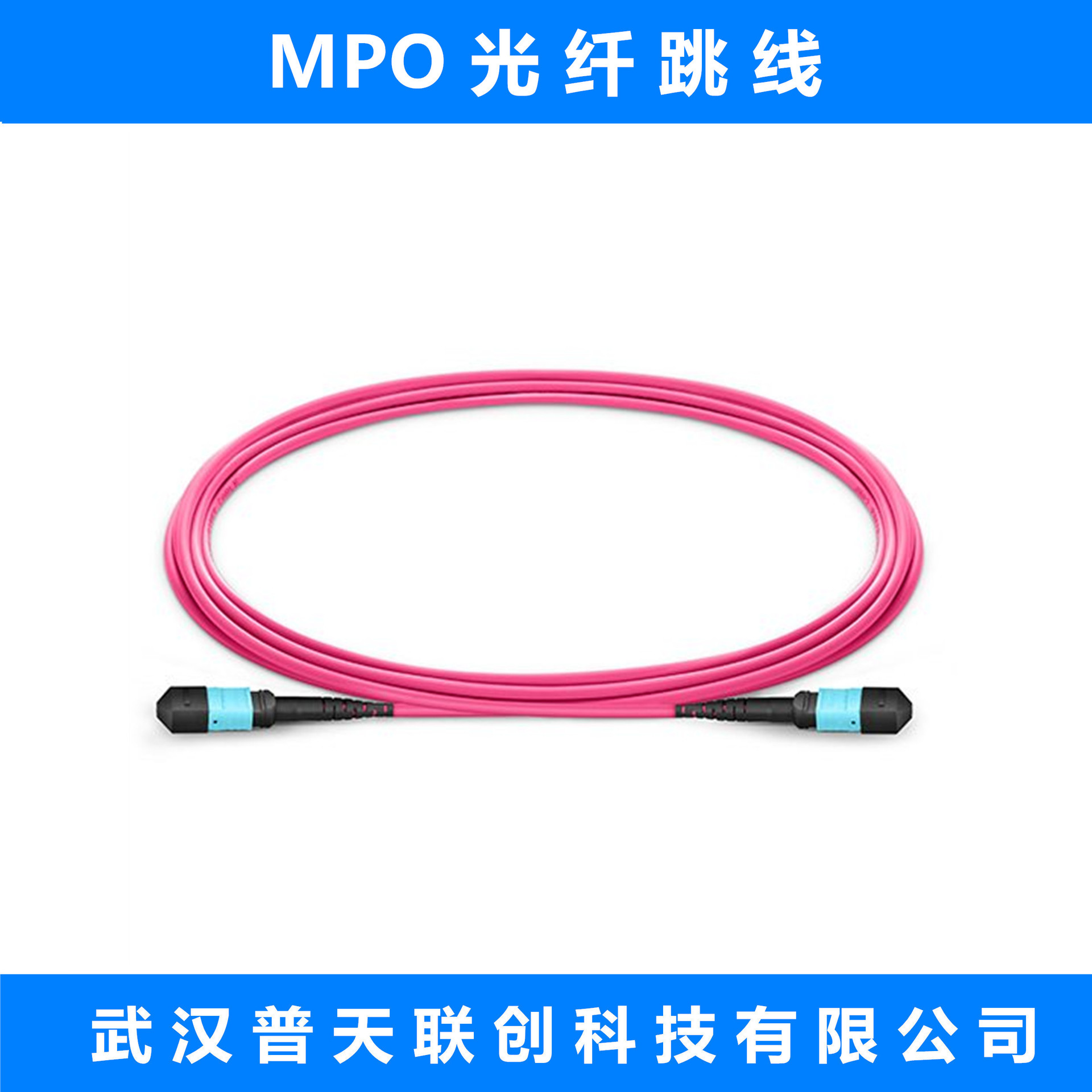 MPO-MPO 万兆 多模 光纤跳线 LSZH 光缆 8芯 12芯 OM4 母头集束状