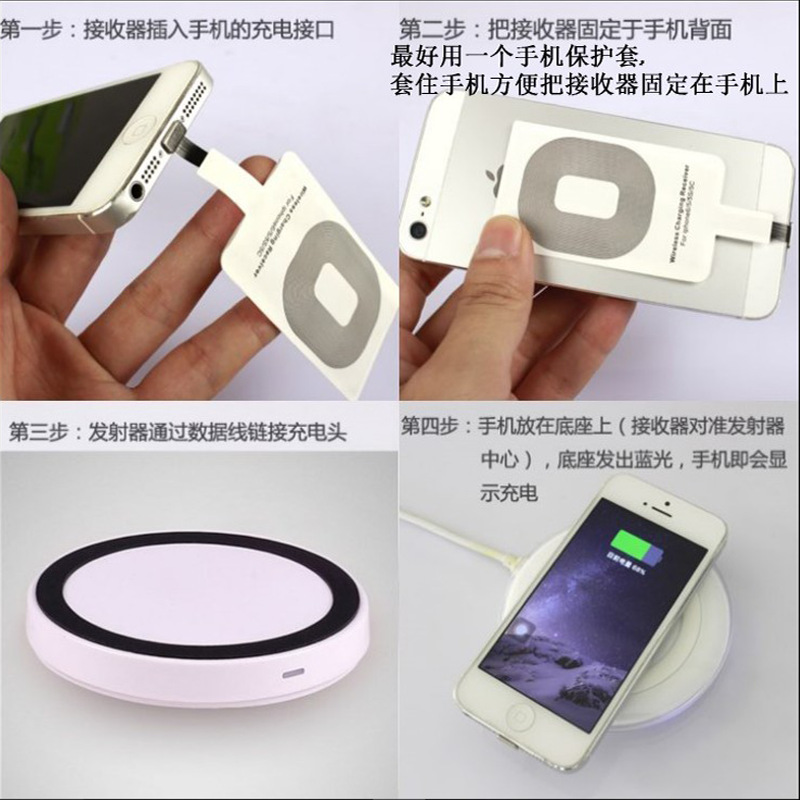 Q5 cargador inalámbrico para Apple QI estándar escritorio portátil mini teléfono móvil cargador inalámbrico regalo ventas directas