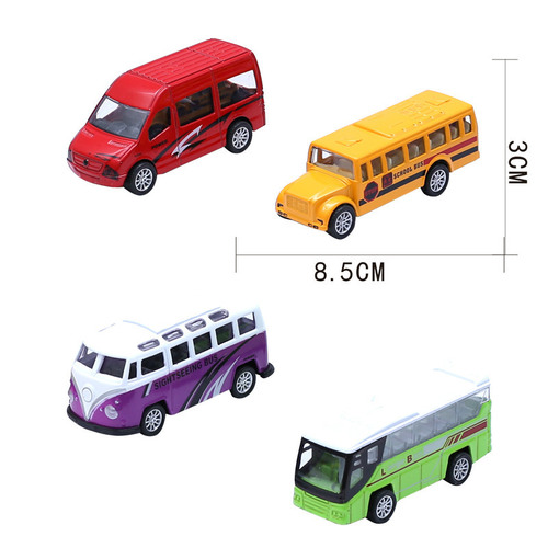 Manufacturer 399 small spicy car alloy car imitating real children's toy pull-back car model jeep school bus car