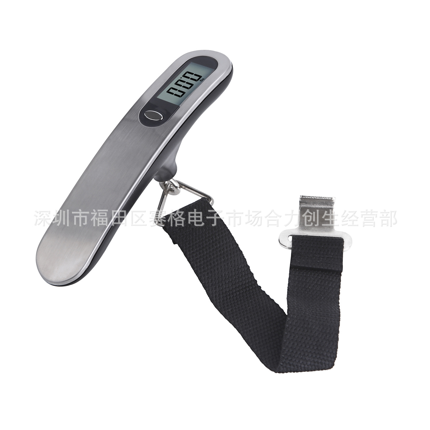 50kg箱包秤不锈钢行李称 便携式手提电子秤 绑带背光电子T形称