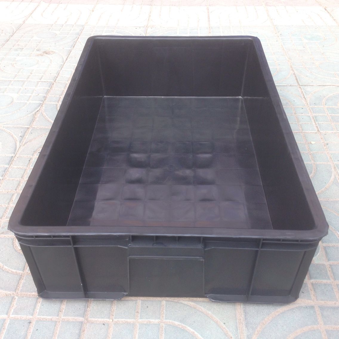 批发长方形工业塑胶箱防静电物料箱 黑色小号零件盒 塑料周转箱