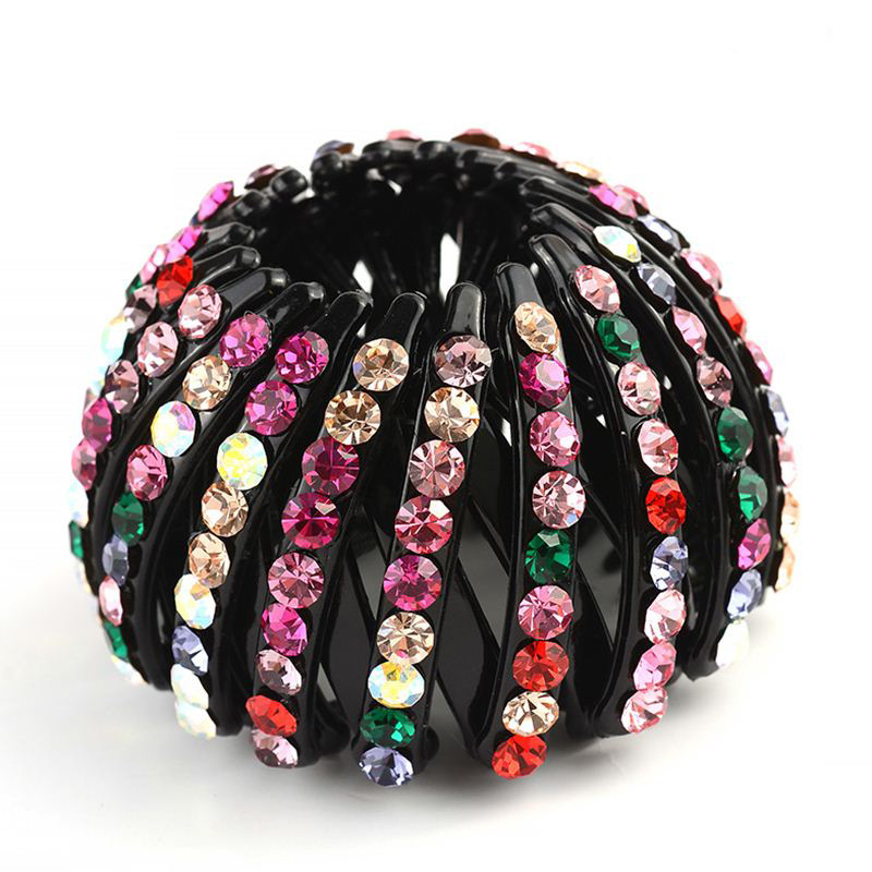 Rizador de pelo mediano cabeza de bola media nueva Nido de Pájaro agarre del pelo Cola de Caballo hebilla tocado flor corsé anillo de pelo accesorios para el cabello pinza de pelo