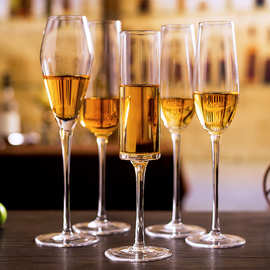 轻奢无铅水晶玻璃高脚杯家用宴会红酒杯酒店吧台葡萄酒香槟杯批发