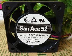 原装正品SANACE52 109P0524A7D03 24V 0.11A 52*52*15MM散热风扇