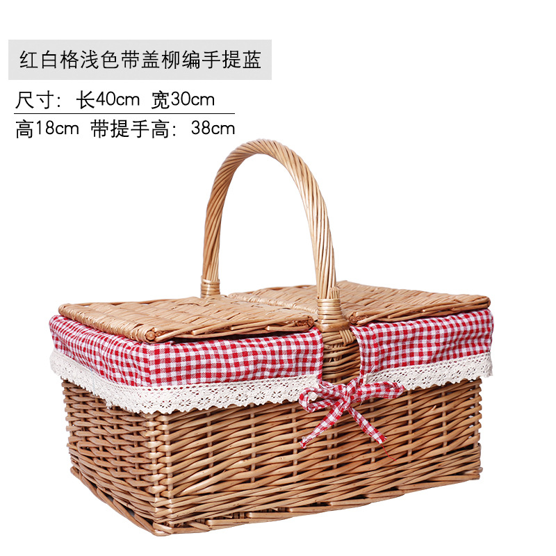 Forro Plaid rojo y blanco con tapa