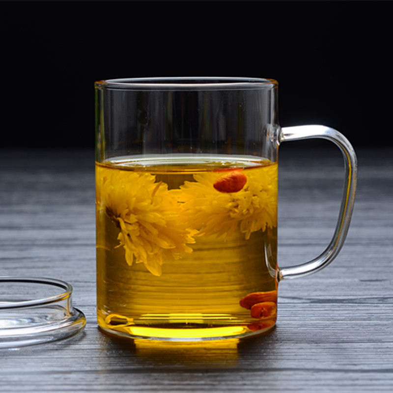 glass capacious transparent tea cup