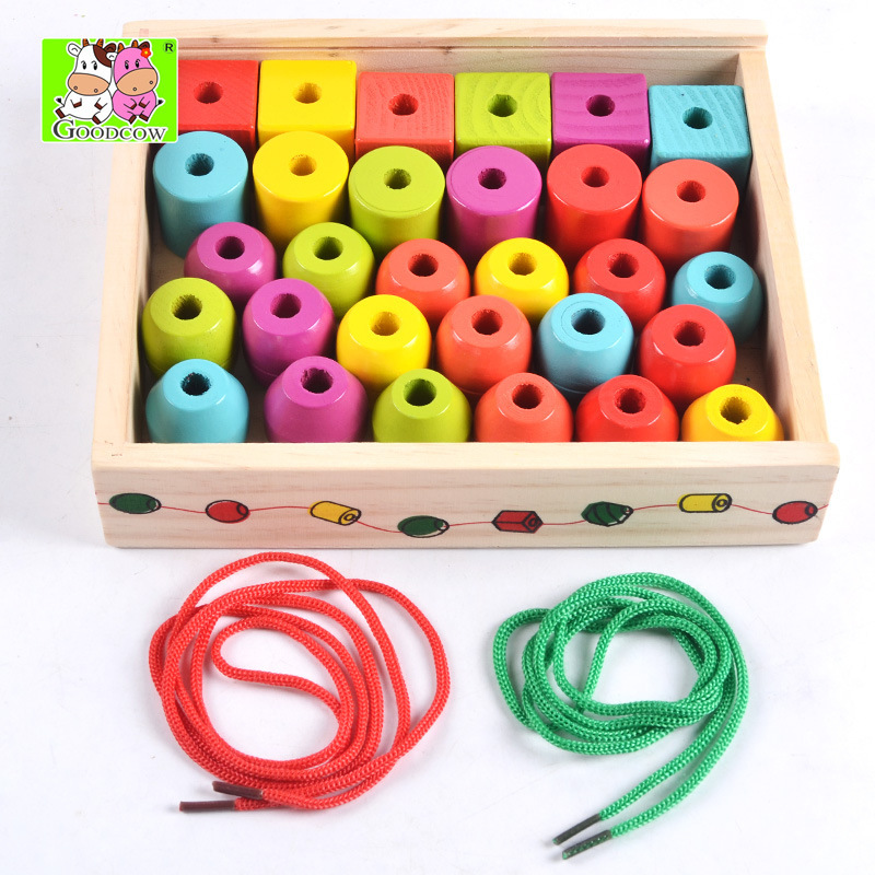 Juego de Cuentas para Enhebrar de Madera para Niños image 6