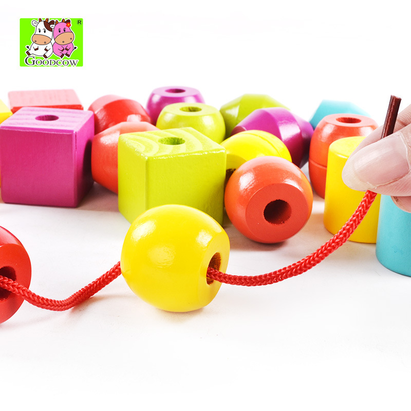 Juego de Cuentas para Enhebrar de Madera para Niños image 5