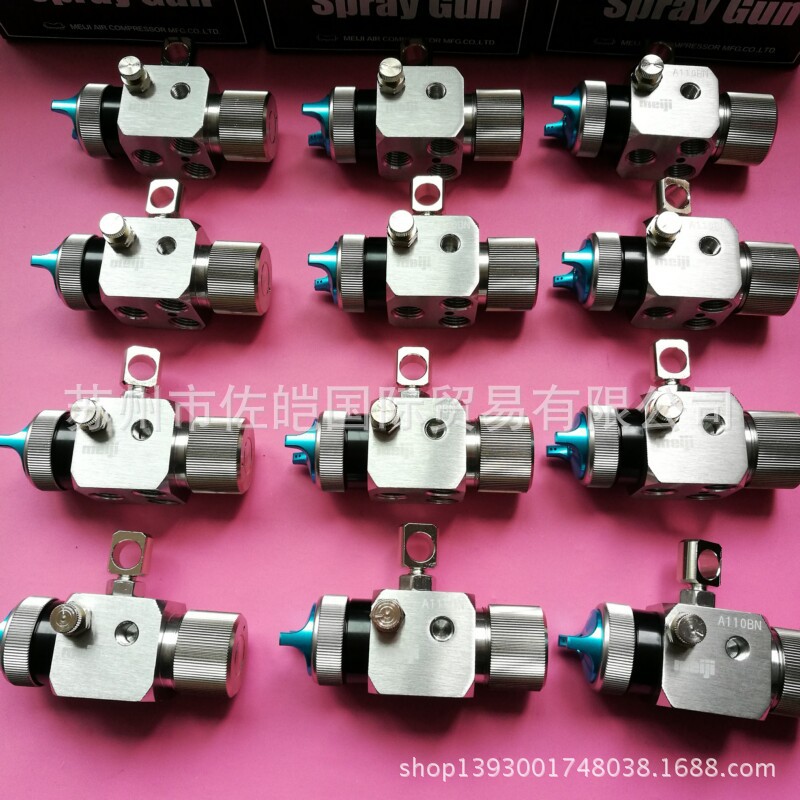 原装进口日本MEIJI明治品牌不绣钢材质自动喷枪 通过CE认证喷嘴