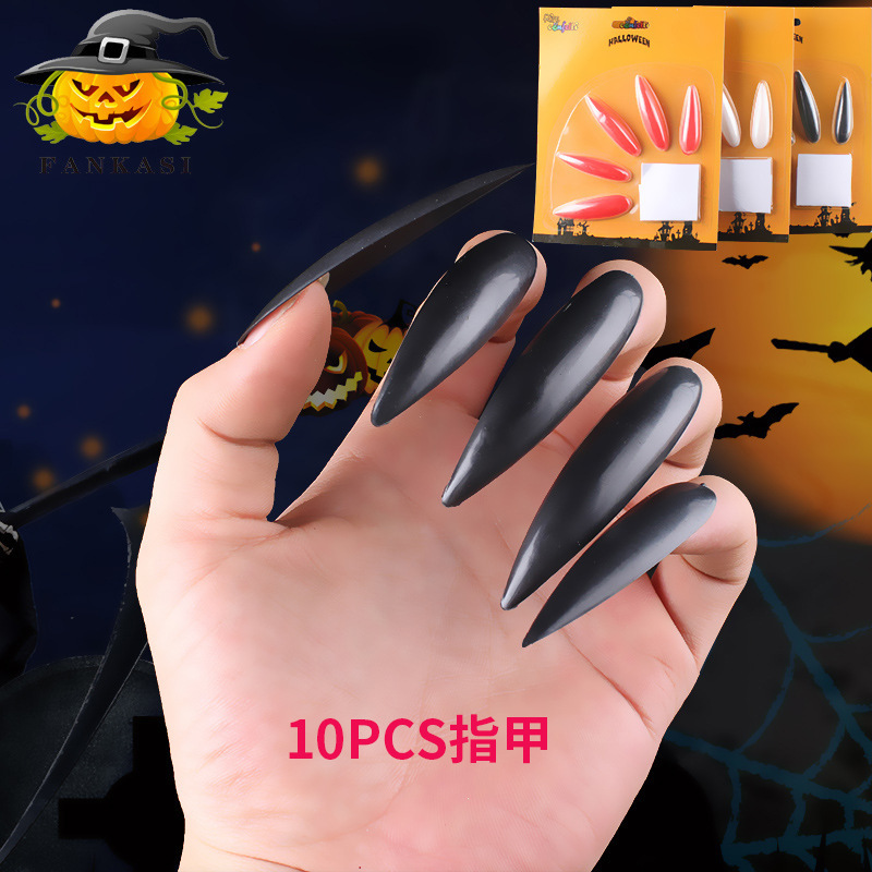 Halloween 10PCs Nail Sadako Vampire Witch Nail Haunted House Movie Props Zombie Masquerade Match Halloween 10PCs Nail Sadako Vampire Witch Nail Haunted House Movie Props Zombie Masquerade Match