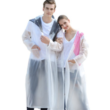 琴飞曼连体成人户外时尚旅游eva雨衣高频热压风雨衣 长款雨披现货