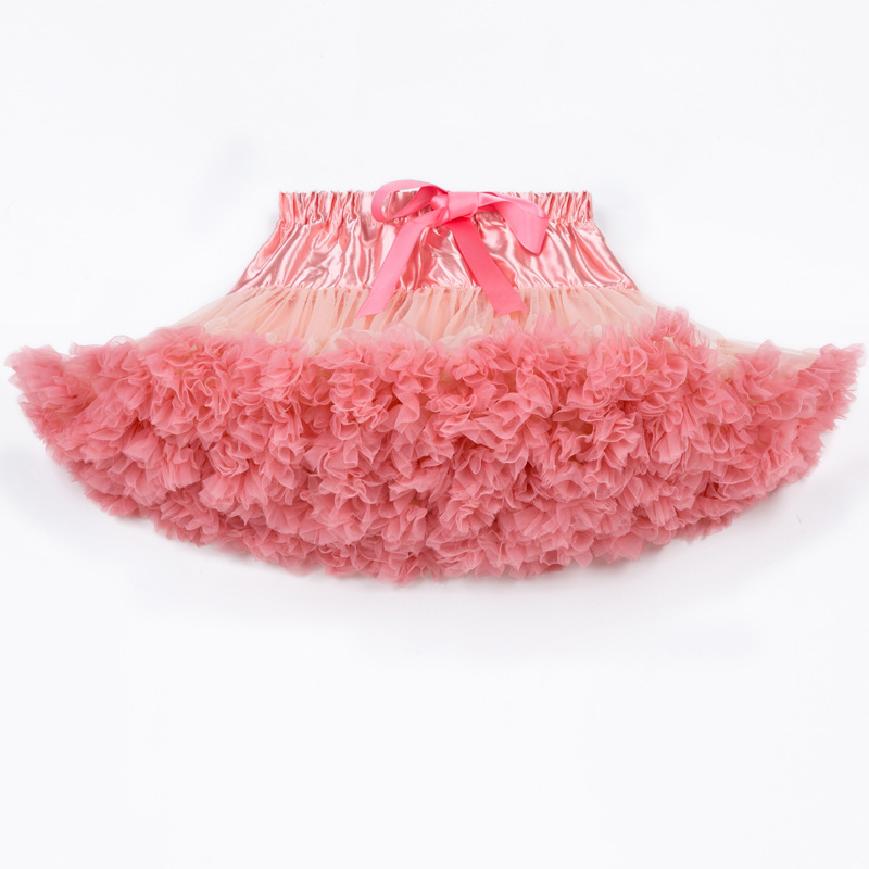 Song Ni flor niña tutu falda primavera verano niños vestido de un año falda de media longitud falda de conejo falda de princesa tutú