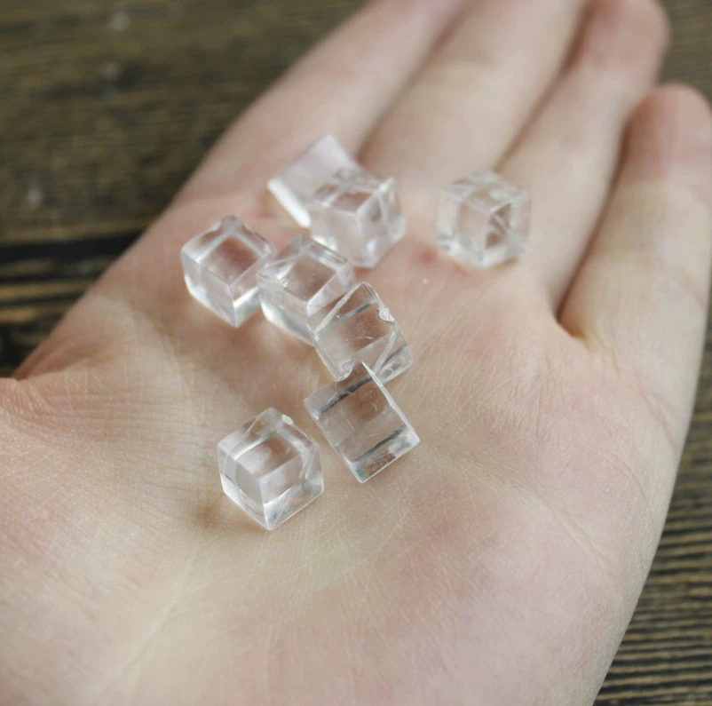 Моделирование Прозрачные Кубики Льда небольшого размера реквизит для красоты украшения ювелирные изделия реквизит для фотосъемки поддельный акрил льда