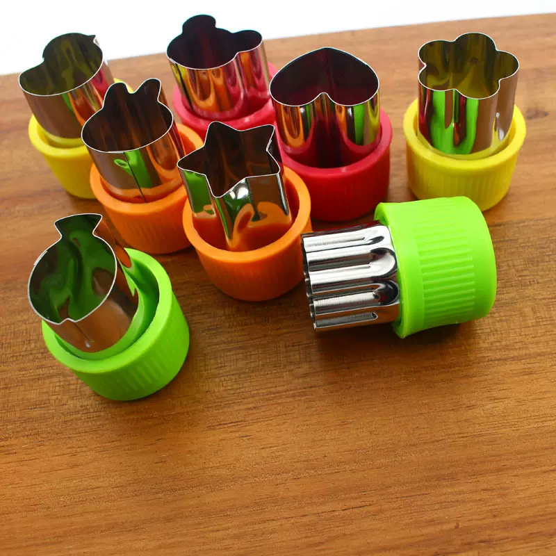 不锈钢蔬菜水果切花器全护手8件套 饼干模具蝴蝶印花模具厂家批发