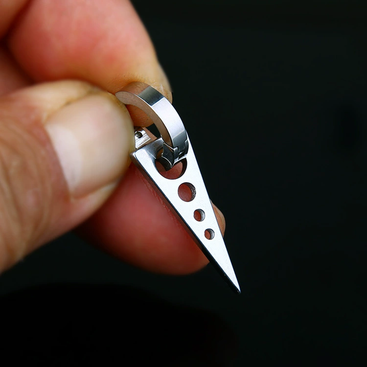 Серьги (BAOSHALINA) из нержавеющей стали, треугольная подвеска, стиль панк, клип или серёжка