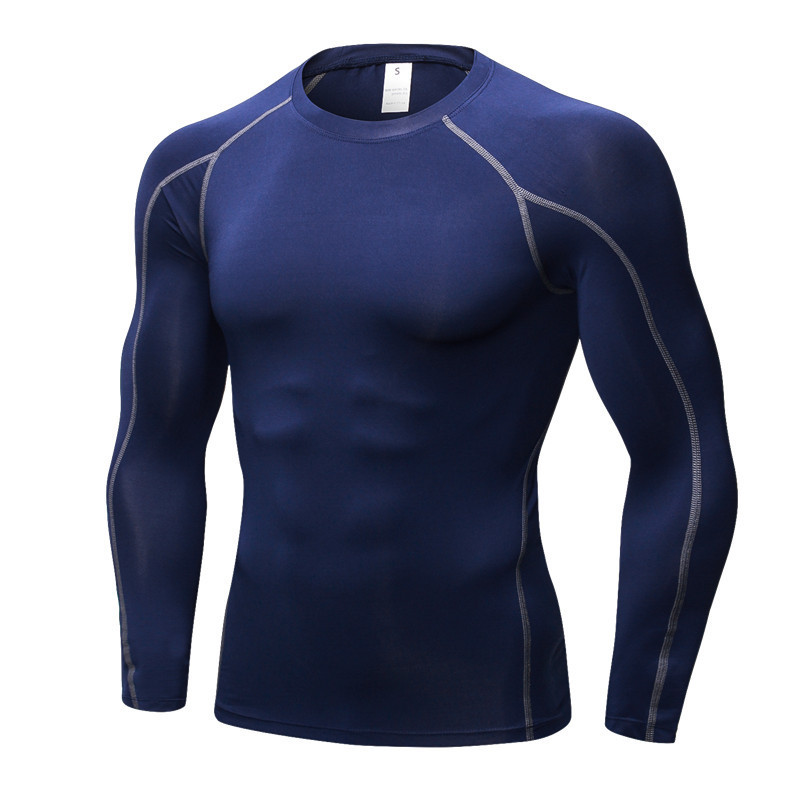 Wholesale Men's PRO Tight Fitness Running Training T-Shirt Elastic Sweat Quick-drying Long Sleeve Clothes Wholesale Men's PRO Tight Fitness Running Training T-Shirt Elastic Sweat Quick-drying Long Sleeve Clothes