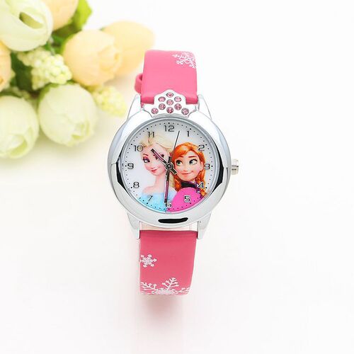 Hot selling cute Frozen children's cartoon watch for boys and girls primary school watch small dial casual belt quartz watch